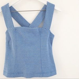 ANTHRO Maeve Statton Chevron Square Neck Tank XS